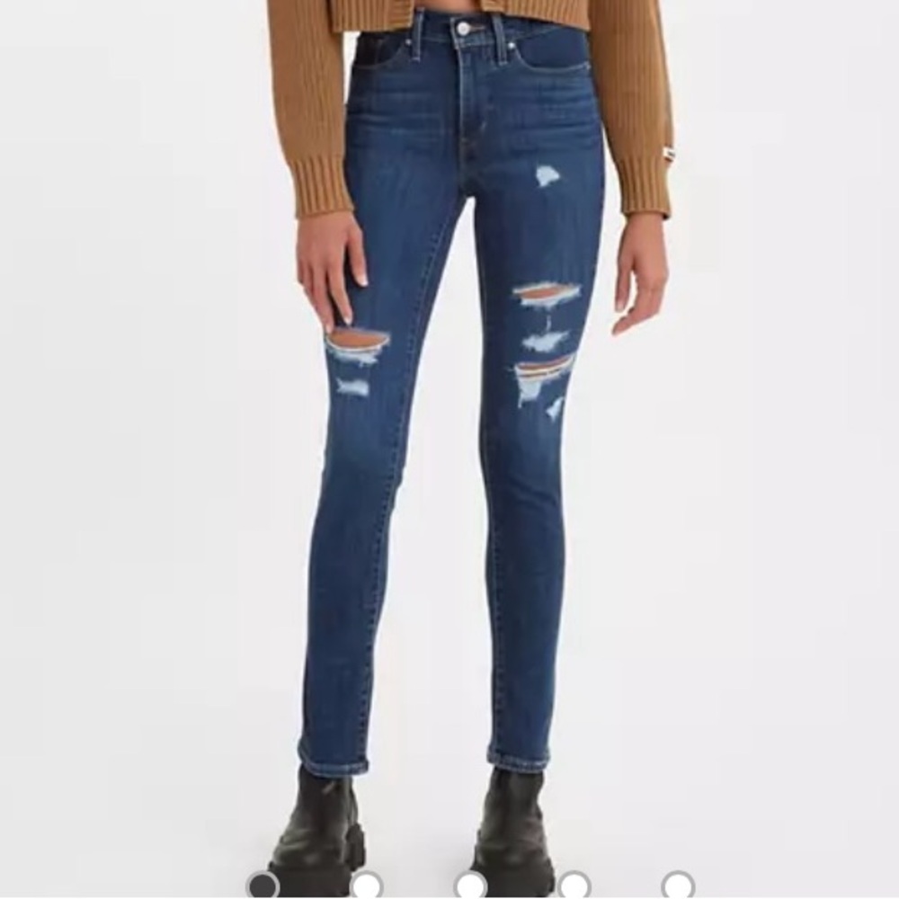 LEVIS 311 SHAPING SKINNY Distressed jeans like new sz 27 or 4
